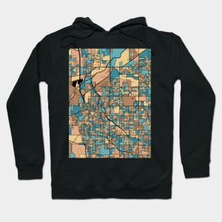 Lincoln Map Pattern in Mid Century Pastel Hoodie